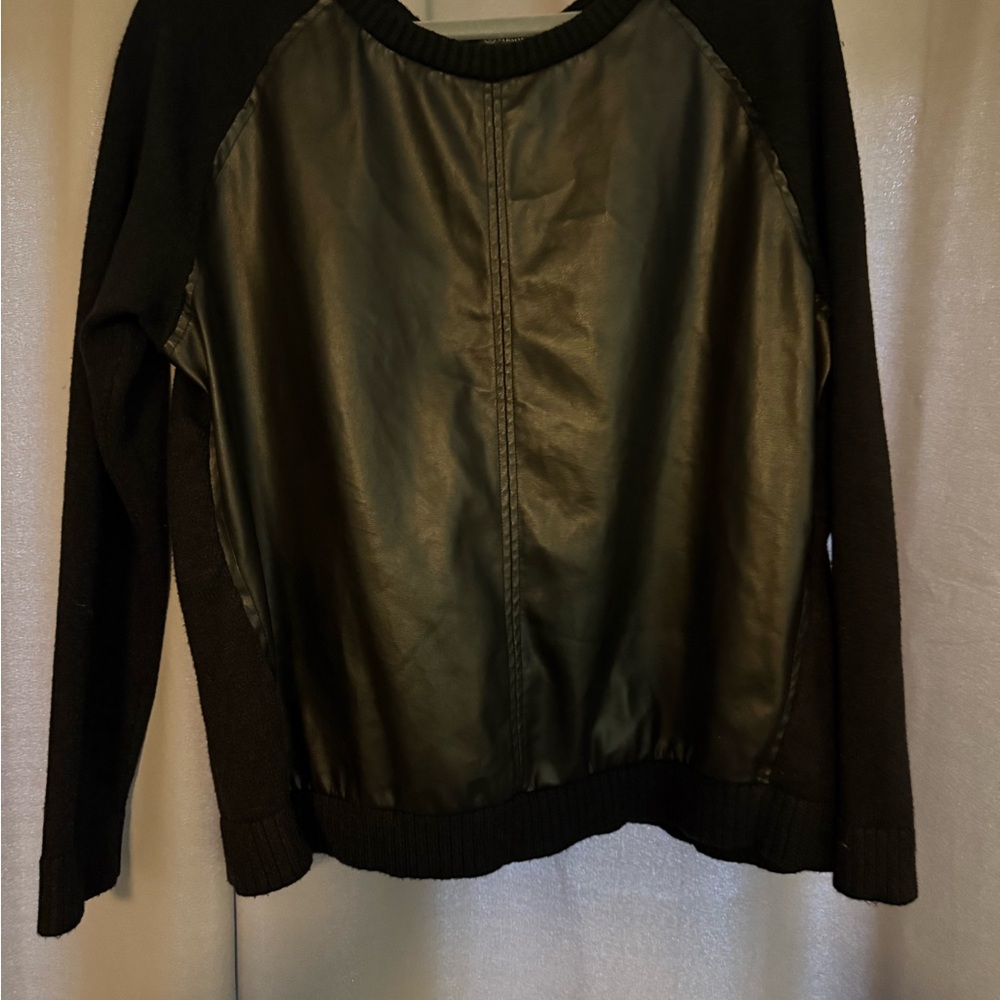 Versona Black Leather Accent Sweater
